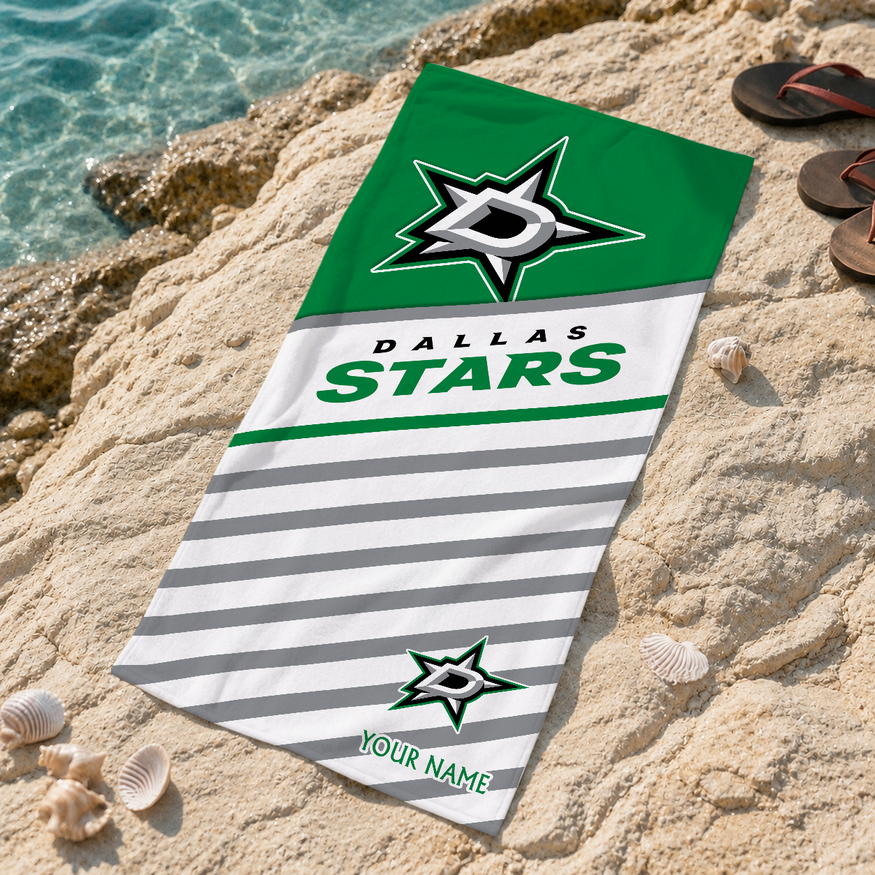 LIMITED EDITION - NEW CUSTOMIZED NHL15 DLS DALLAS STARS BEACH TOWEL