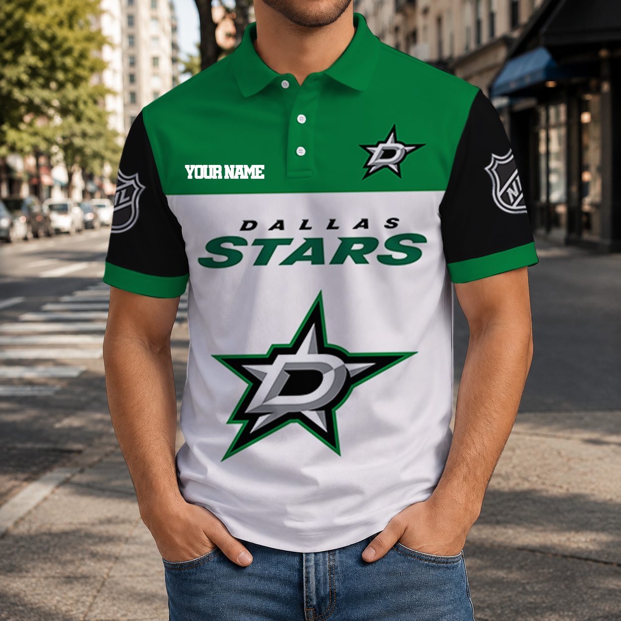 EXCLUSIVE EDITION - NEW CUSTOMIZED NHL15 DLS DALLAS STARS T-SHIRT, POLO SHIRT, ZIP POLO SHIRT, SWEATSHIRT, HOODIE & ZIP HOODIE
