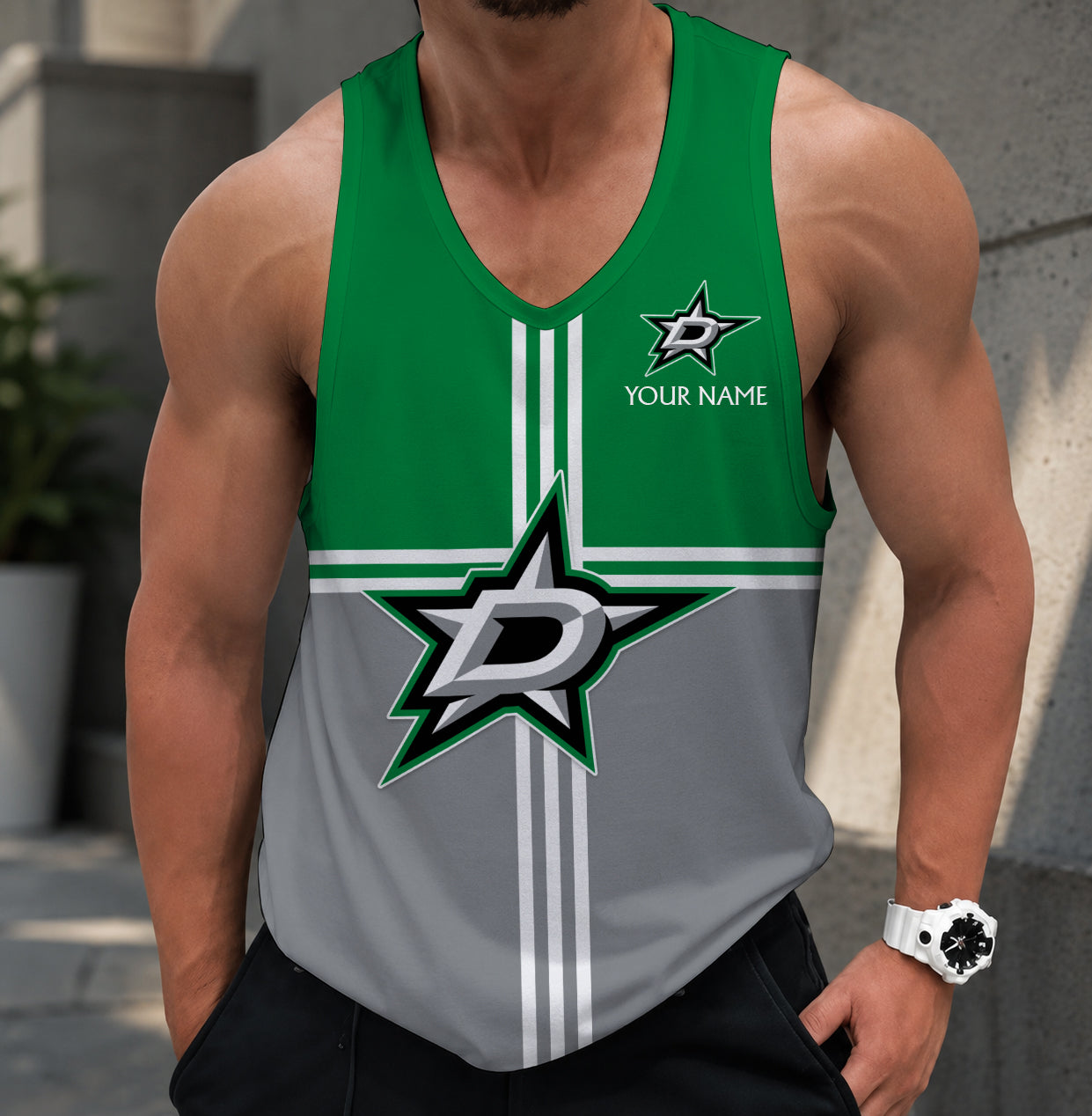 LIMITED EDITION - NEW CUSTOMIZED NHL15 DLS DALLAS STARS MEN'S TANK TOP