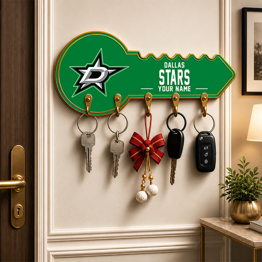 [SUPER SALE] NEW CUSTOMIZED NHL15 DLS DALLAS STARS WALL KEY HOLDER FOR HOME