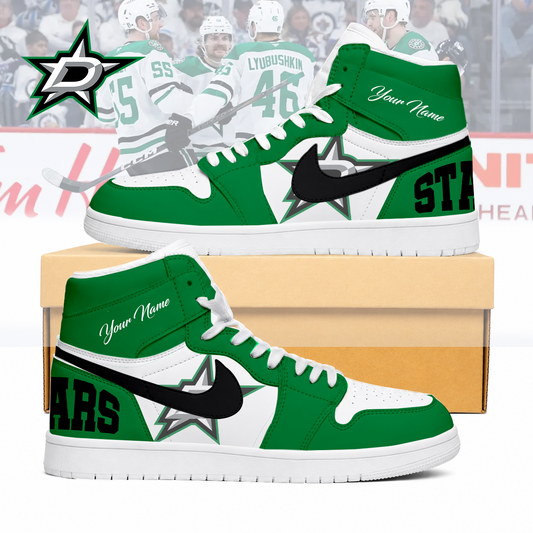 LIMITED EDITION - NEW CUSTOMIZED NHL15 DLS DALLAS STARS AIR JORDAN SNEAKERS