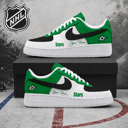FINAL CLEARANCE - NEW CUSTOMIZED NHL15 DLS DALLAS STARS AF1 SHOES