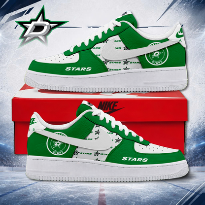MEGA SALE - NEW CUSTOMIZED NHL15 DLS DALLAS STARS AF1 SHOES