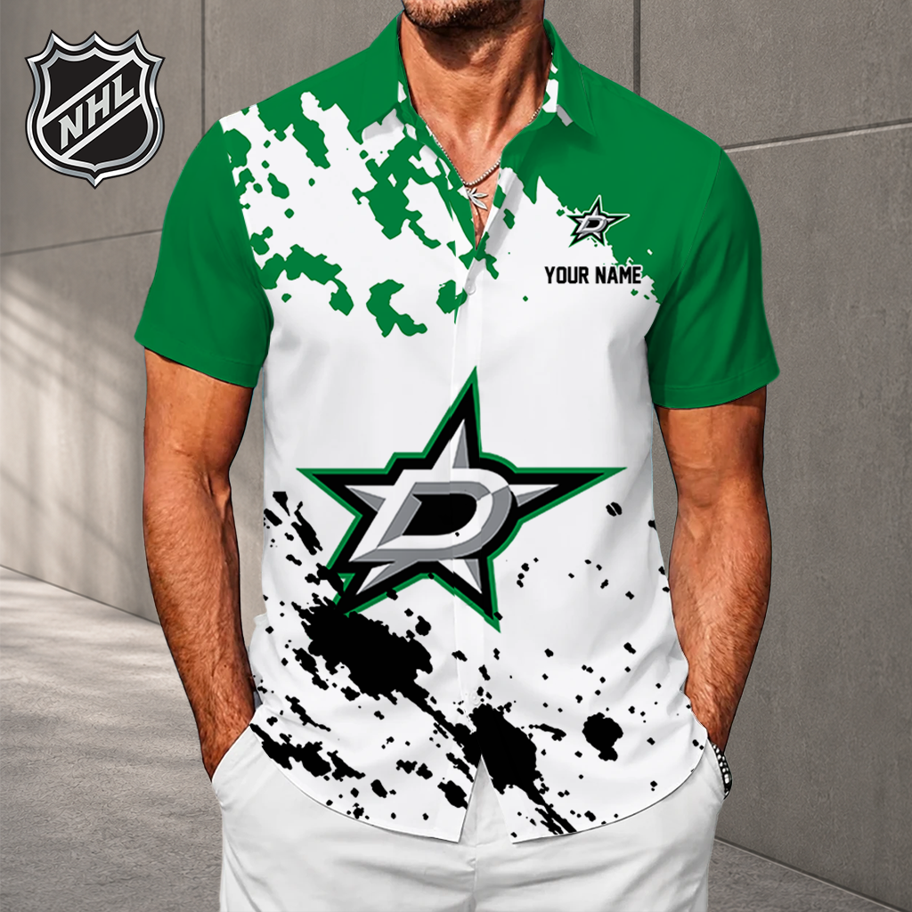 LIMITED EDITION - NEW CUSTOMIZED NHL15 DLS DALLAS STARS UNISEX HAWAIIAN SHIRT