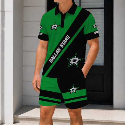 LIMITED EDITION - NEW CUSTOMIZED NHL15 DLS DALLAS STARS POLO & SHORT PANTS SET