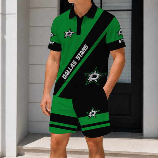 LIMITED EDITION - NEW CUSTOMIZED NHL15 DLS DALLAS STARS POLO & SHORT PANTS SET
