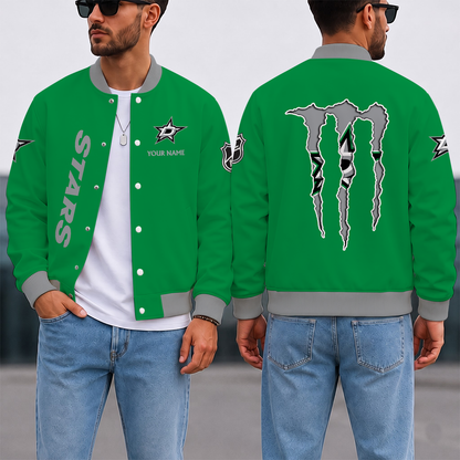 EXCLUSIVE EDITION - NEW CUSTOMIZED NHL15 DLS DALLAS STARS SATIN VARSITY JACKET & BASEBALL JACKET