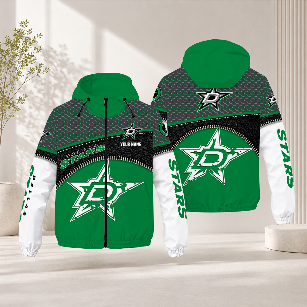 EXCLUSIVE EDITION - NEW CUSTOMIZED NHL15 DLS DALLAS STARS WINDBREAKER JACKET