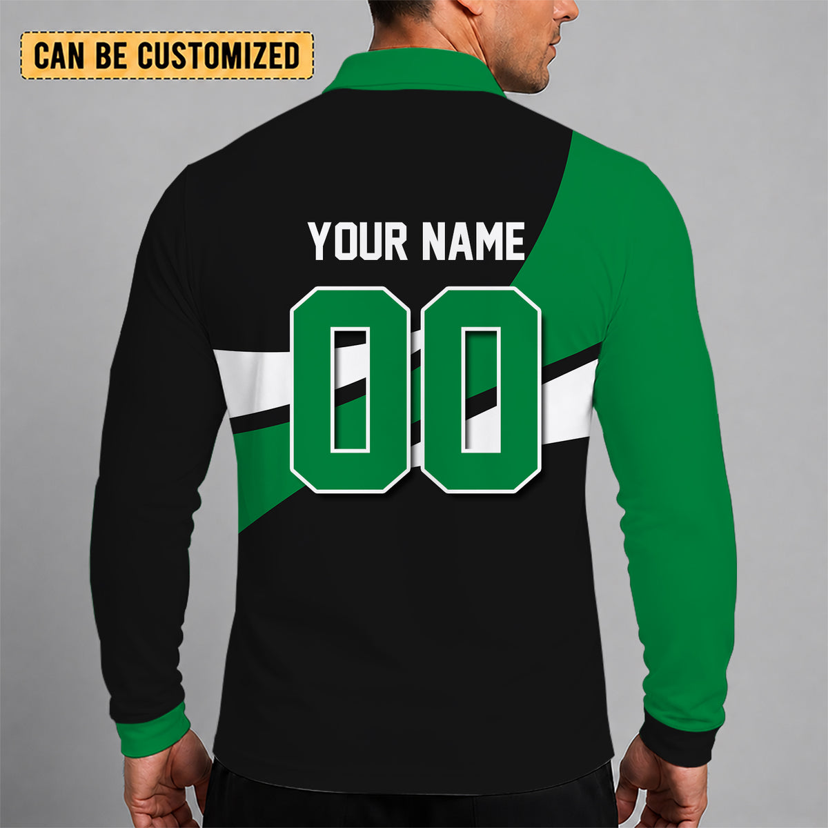 [SUPER SALE] NEW CUSTOMIZED NHL15 DLS DALLAS STARS MEN LONG SLEEVE POLO