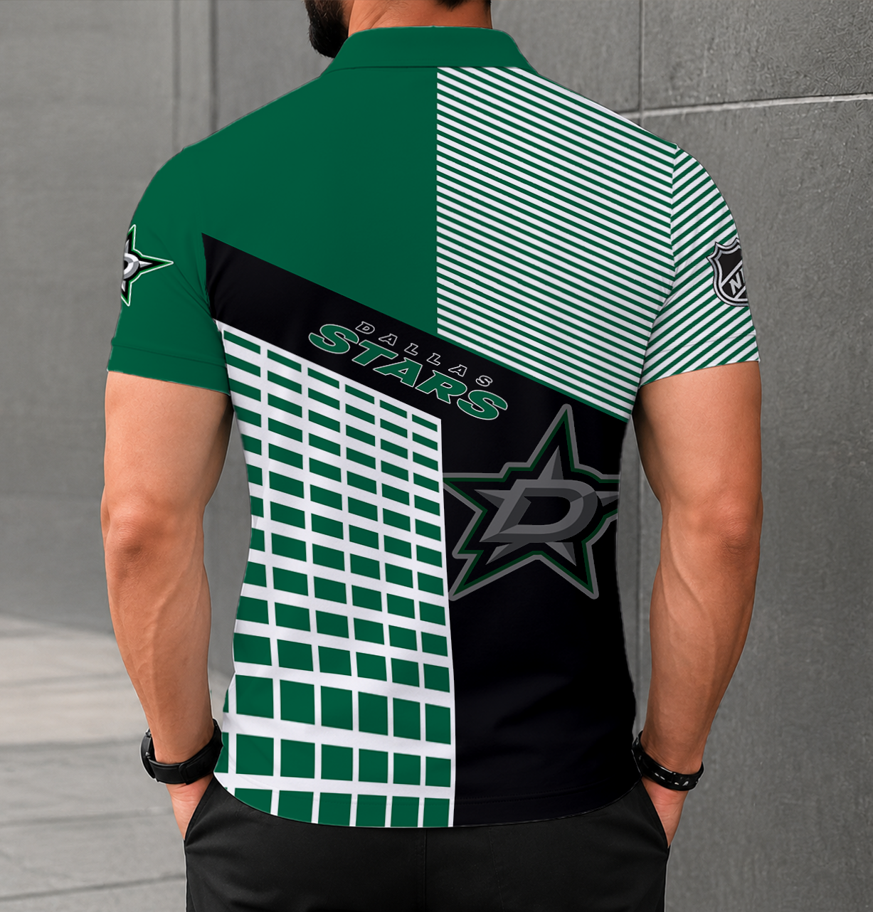VIRAL EDITION - NEW CUSTOMIZED NHL15 DLS DALLAS STARS POLO SHIRT