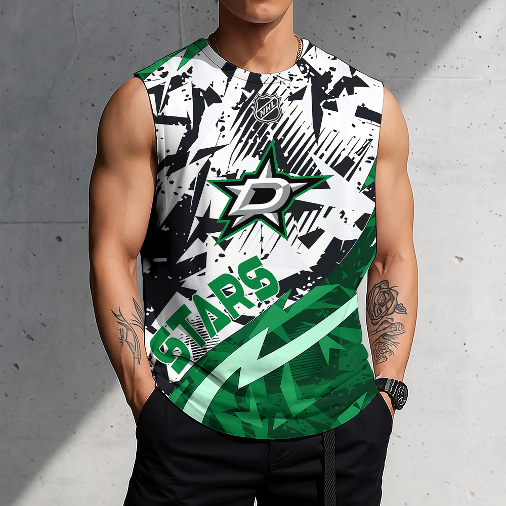 LIMITED EDITION - NEW CUSTOMIZED NHL15 DLS DALLAS STARS TANK TOP & GYM SHIRT