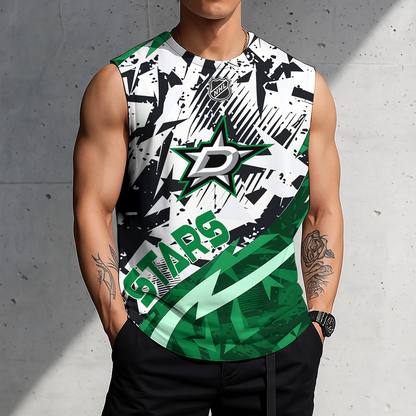 LIMITED EDITION - NEW CUSTOMIZED NHL15 DLS DALLAS STARS TANK TOP & GYM SHIRT
