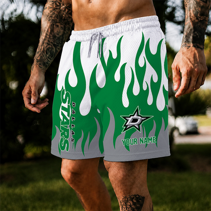 [SUPER SALE] NEW CUSTOMIZED NHL15 DLS DALLAS STARS SHORT PANTS
