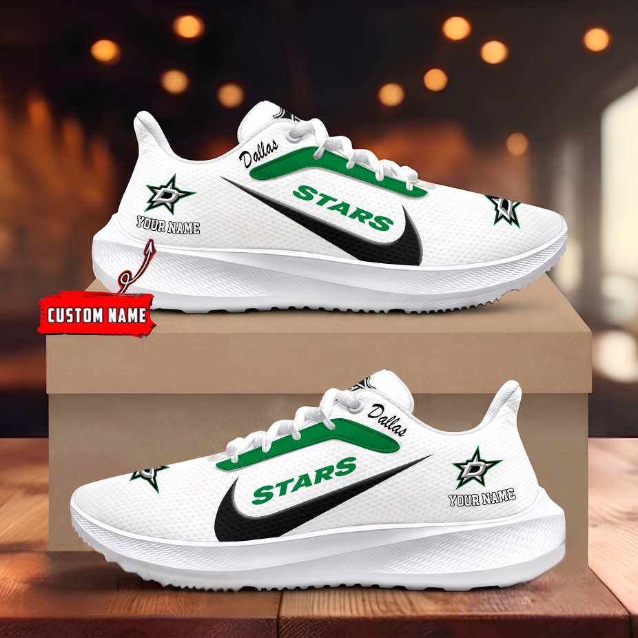 [SUPER SALE] NEW CUSTOMIZED NHL15 DLS DALLAS STARS ROAD RUNNING SHOES