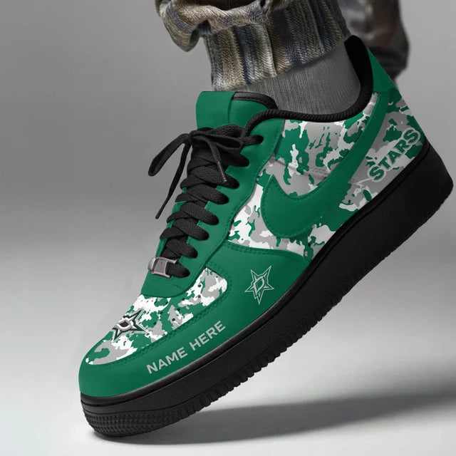 [SUPER SALE] NEW CUSTOMIZED NHL15 DLS DALLAS STARS AF1 SHOES
