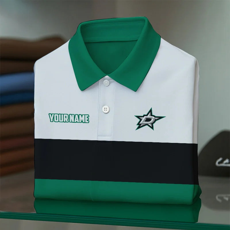 [SUPER SALE] NEW CUSTOMIZED NHL15 DLS DALLAS STARS POLO SHIRT