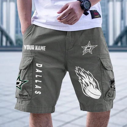 [SUPER SALE] NEW CUSTOMIZED NHL15 DLS DALLAS STARS CARGO SHORTS