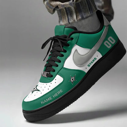 [SUPER SALE] NEW CUSTOMIZED NHL15 DLS DALLAS STARS AF1 SHOES