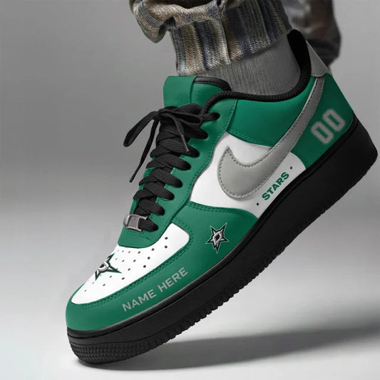 [SUPER SALE] NEW CUSTOMIZED NHL15 DLS DALLAS STARS AF1 SHOES
