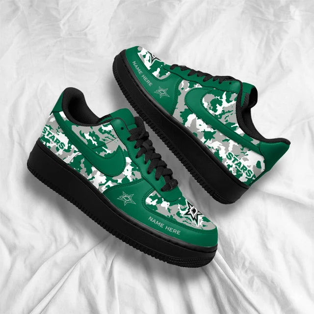 [SUPER SALE] NEW CUSTOMIZED NHL15 DLS DALLAS STARS AF1 SHOES