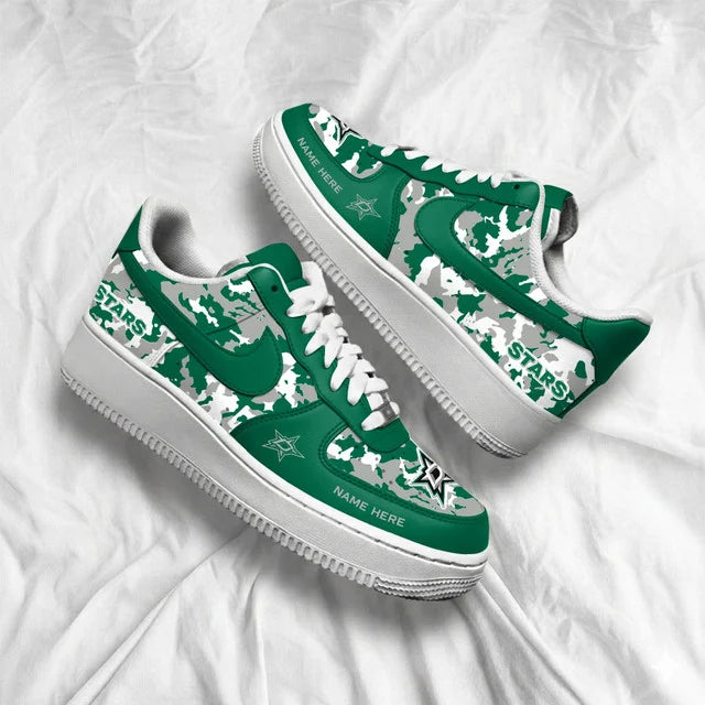 [SUPER SALE] NEW CUSTOMIZED NHL15 DLS DALLAS STARS AF1 SHOES