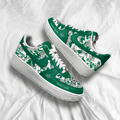 [SUPER SALE] NEW CUSTOMIZED NHL15 DLS DALLAS STARS AF1 SHOES