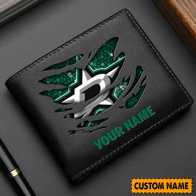 LIMITED EDITION - NEW CUSTOMIZED NHL15 DLS DALLAS STARS LEATHER WALLET