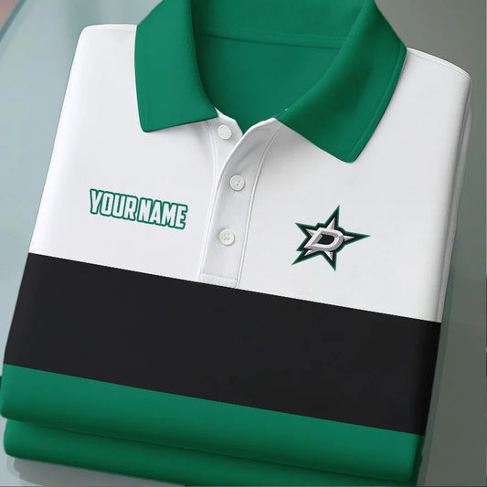 [SUPER SALE] NEW CUSTOMIZED NHL15 DLS DALLAS STARS POLO SHIRT