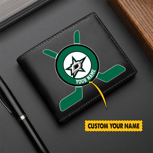 LIMITED EDITION - NEW CUSTOMIZED NHL15 DLS DALLAS STARS LEATHER WALLET