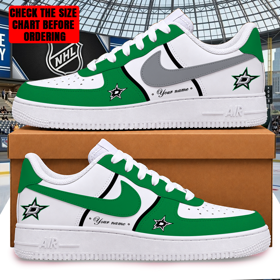 LIMITED EDITION - NEW CUSTOMIZED NHL15 DLS DALLAS STARS AF1 SHOES