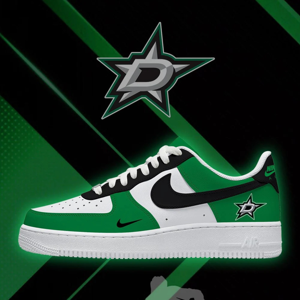 LIMITED EDITION - NEW CUSTOMIZED NHL15 DLS DALLAS STARS AF1 SHOES