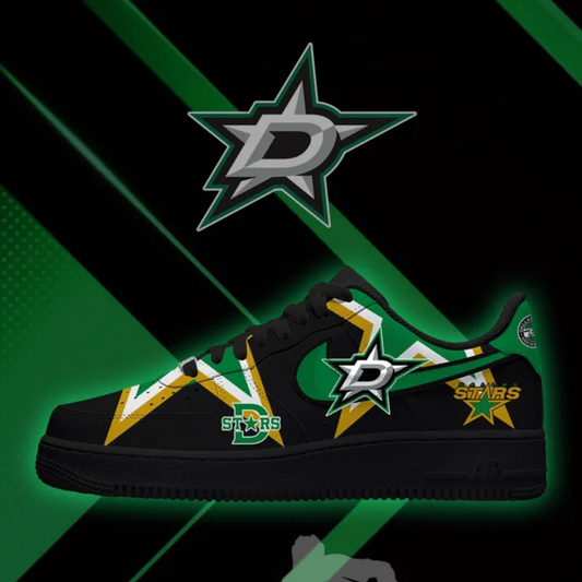 LIMITED EDITION - NEW CUSTOMIZED NHL15 DLS DALLAS STARS AF1 SHOES
