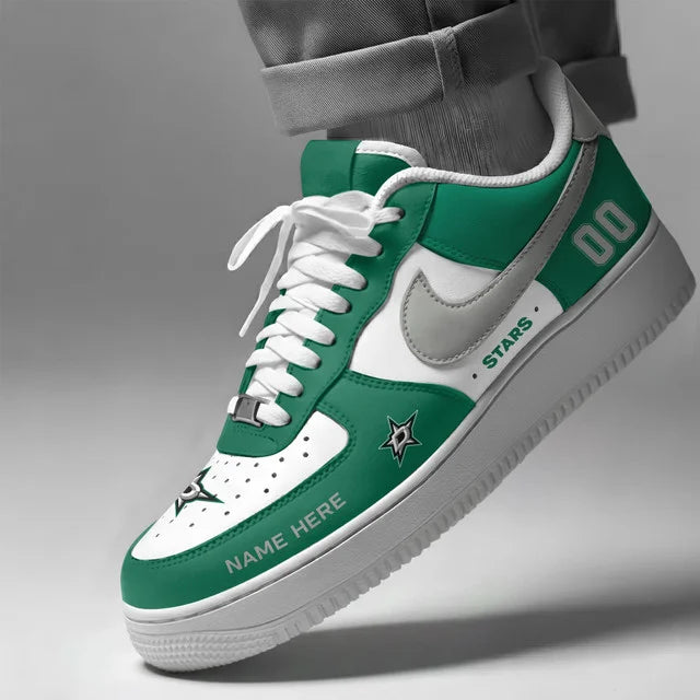 [SUPER SALE] NEW CUSTOMIZED NHL15 DLS DALLAS STARS AF1 SHOES