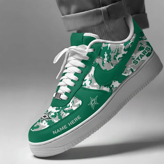 [SUPER SALE] NEW CUSTOMIZED NHL15 DLS DALLAS STARS AF1 SHOES