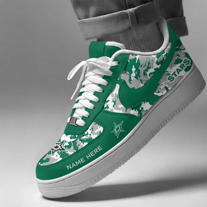 [SUPER SALE] NEW CUSTOMIZED NHL15 DLS DALLAS STARS AF1 SHOES