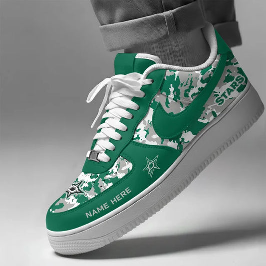[SUPER SALE] NEW CUSTOMIZED NHL15 DLS DALLAS STARS AF1 SHOES