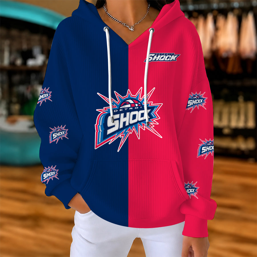 [FAN FAVORITE] NEW CUSTOMIZED WNBA15 DTS DETROIT SHOCK RIBBED HOODIE & SWEATSHIRT
