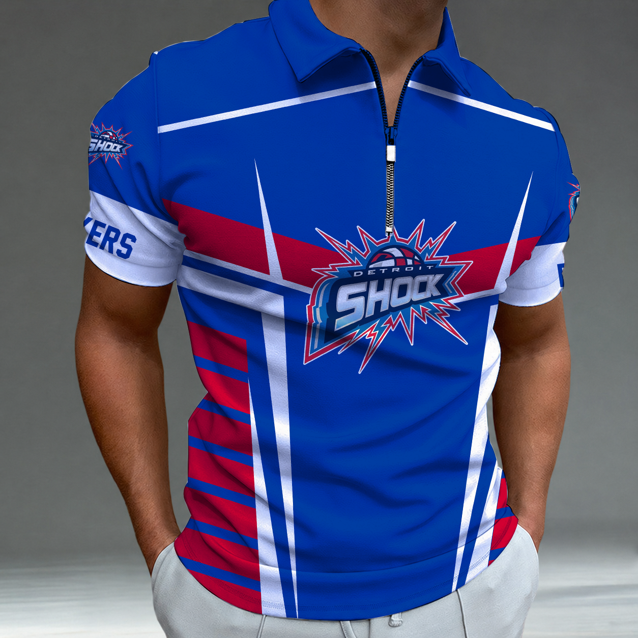 [FAN FAVORITE] NEW CUSTOMIZED WNBA15 DTS DETROIT SHOCK POLO SHIRT