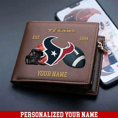 LIMITED EDITION - NEW CUSTOMIZED NFL15 HTT HOUSTON TEXANS LEATHER WALLET