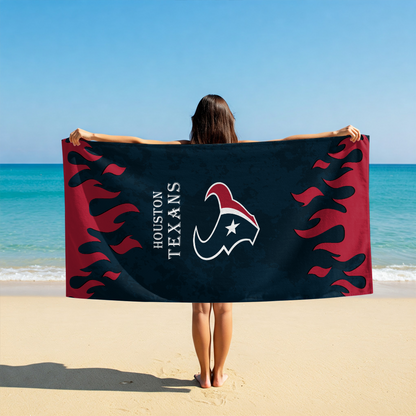 LIMITED EDITION - NEW CUSTOMIZED NFL15 HTT HOUSTON TEXANS BEACH TOWEL FOR FAN