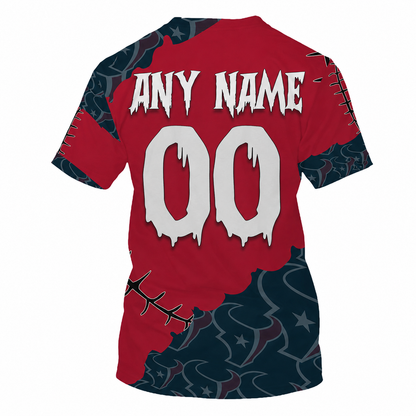 LIMITED EDITION - NEW CUSTOMIZED NFL15 HTT HOUSTON TEXANS HALLOWEEN SKULL APPAREL FOR FANS