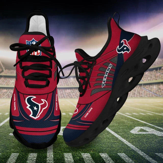 LIMITED EDITION - NEW CUSTOMIZED NFL15 HTT HOUSTON TEXANS UNISEX MAX SOUL SHOES