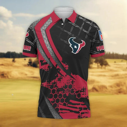 LIMITED EDITION - NEW CUSTOMIZED NFL15 HTT HOUSTON TEXANS POLO SHIRT