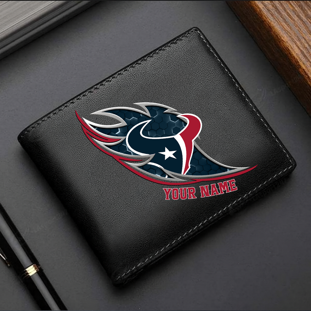 LIMITED EDITION - NEW CUSTOMIZED NFL15 HTT HOUSTON TEXANS LEATHER WALLET