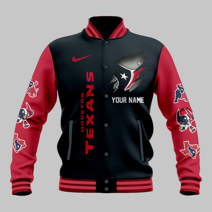 LIMITED EDITION - NEW CUSTOMIZED NFL15 HTT HOUSTON TEXANS BASEBALL JACKET