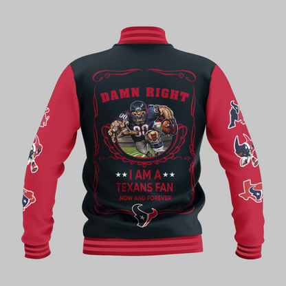 LIMITED EDITION - NEW CUSTOMIZED NFL15 HTT HOUSTON TEXANS BASEBALL JACKET