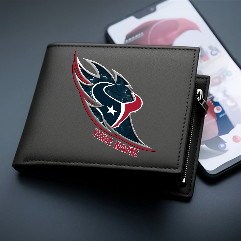 LIMITED EDITION - NEW CUSTOMIZED NFL15 HTT HOUSTON TEXANS LEATHER WALLET