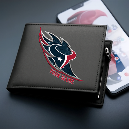 LIMITED EDITION - NEW CUSTOMIZED NFL15 HTT HOUSTON TEXANS LEATHER WALLET