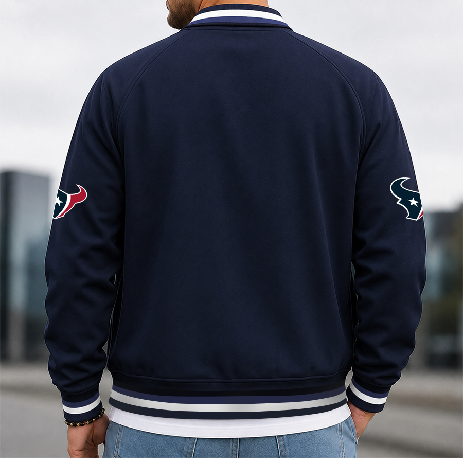 [SPECIAL OFFER] NEW CUSTOMIZED NFL15 HTT HOUSTON TEXANS MEN'S CASUAL JACKET