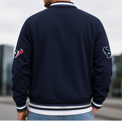 [SPECIAL OFFER] NEW CUSTOMIZED NFL15 HTT HOUSTON TEXANS MEN'S CASUAL JACKET